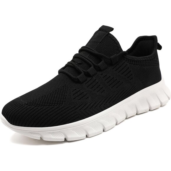 Women H Black-white Running Tennis Lightweight Workout Sport Jogging Sneakers - Picture 1 of 7